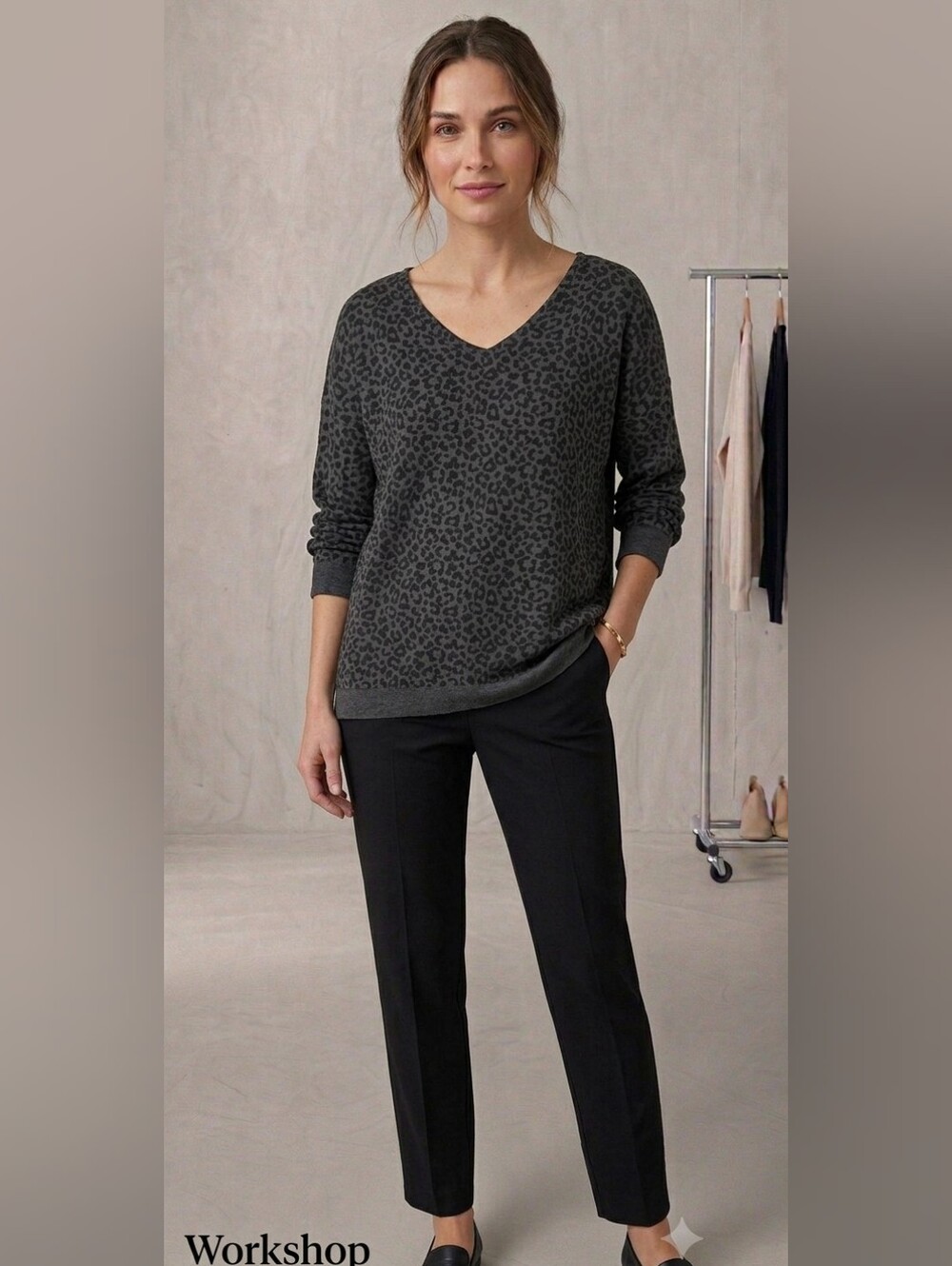 Workshop Republic Clothing Gray Knit Pullover super soft